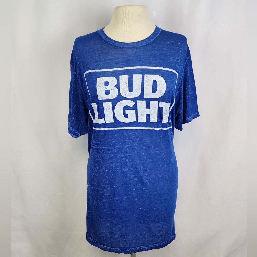 Women's Bud Light Blue T-shirt Size L 42/44